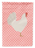 Leghorn Chicken Pink Check Garden Flag Mailbox Decorative Yard Banner Outside Patio Artwork for Flower Beds, Garden Size, Multicolor