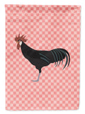 Minorca Ctalalan Chicken Pink Check Garden Flag Mailbox Decorative Yard Banner Outside Patio Artwork for Flower Beds, Garden Size, Multicolor