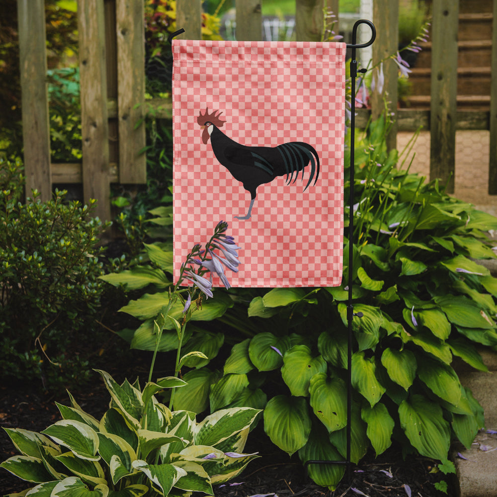 Minorca Ctalalan Chicken Pink Check Garden Flag Mailbox Decorative Yard Banner Outside Patio Artwork for Flower Beds, Garden Size, Multicolor