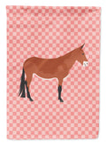 Mule Pink Check Garden Flag Mailbox Decorative Yard Banner Outside Patio Artwork for Flower Beds, Garden Size, Multicolor