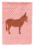 Irish Donkey Pink Check Garden Flag Mailbox Decorative Yard Banner Outside Patio Artwork for Flower Beds, Garden Size, Multicolor