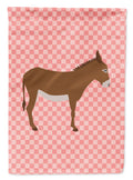 Cotentin Donkey Pink Check Garden Flag Mailbox Decorative Yard Banner Outside Patio Artwork for Flower Beds, Garden Size, Multicolor
