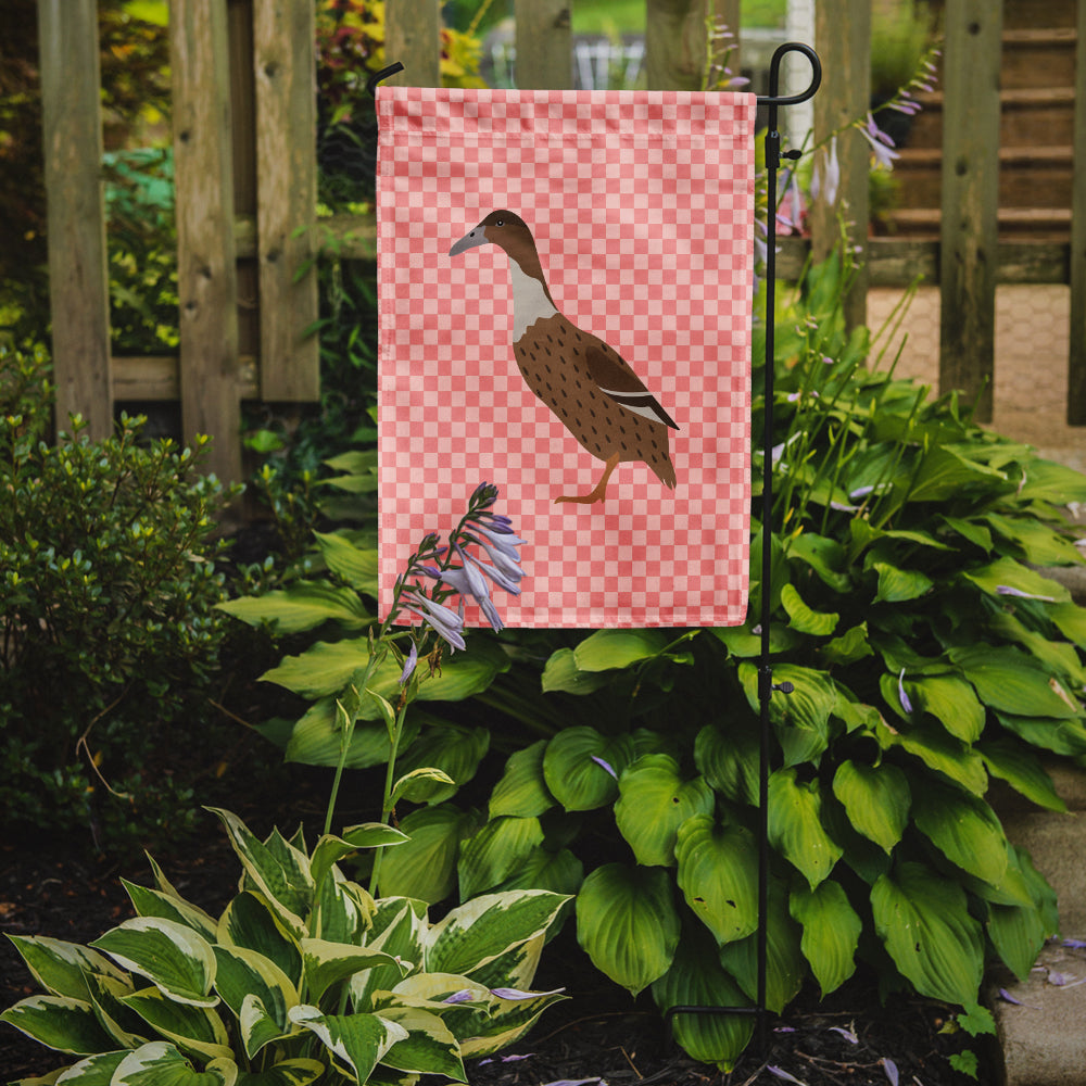 Dutch Hook Bill Duck Pink Check Garden Flag Mailbox Decorative Yard Banner Outside Patio Artwork for Flower Beds, Garden Size, Multicolor