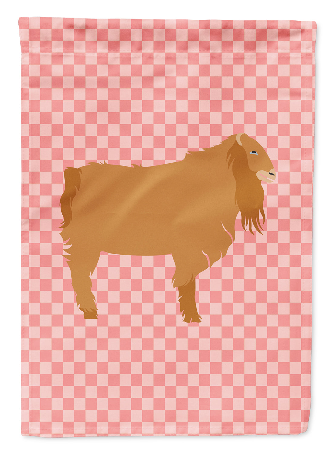 American Lamancha Goat Pink Check Garden Flag Mailbox Decorative Yard Banner Outside Patio Artwork for Flower Beds, Garden Size, Multicolor