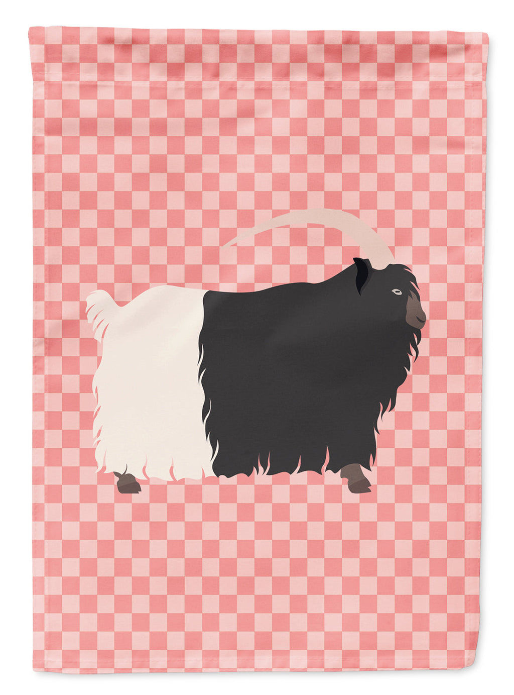 Welsh Black-Necked Goat Pink Check Garden Flag Mailbox Decorative Yard Banner Outside Patio Artwork for Flower Beds, Garden Size, Multicolor