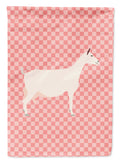 Saanen Goat Pink Check Garden Flag Mailbox Decorative Yard Banner Outside Patio Artwork for Flower Beds, Garden Size, Multicolor