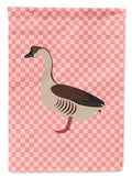 Chinese Goose Pink Check Garden Flag Mailbox Decorative Yard Banner Outside Patio Artwork for Flower Beds, Garden Size, Multicolor