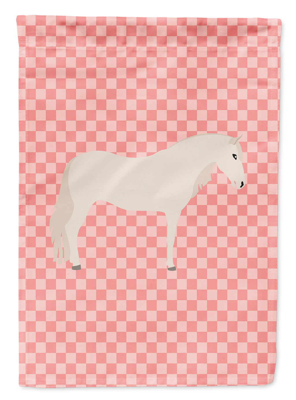 Paso Fino Horse Pink Check Garden Flag Mailbox Decorative Yard Banner Outside Patio Artwork for Flower Beds, Garden Size, Multicolor