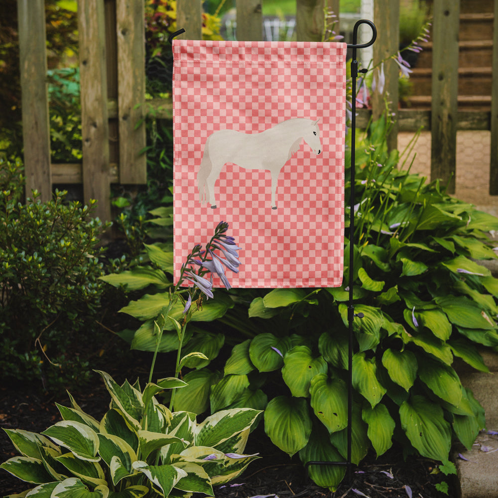 Paso Fino Horse Pink Check Garden Flag Mailbox Decorative Yard Banner Outside Patio Artwork for Flower Beds, Garden Size, Multicolor