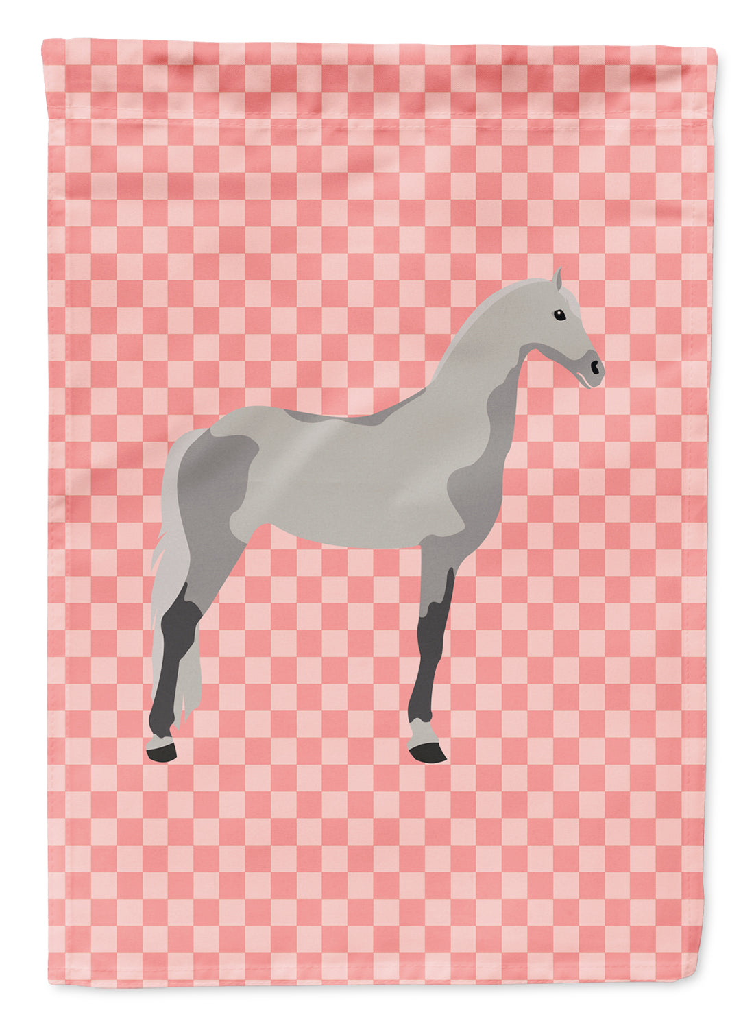 Orlov Trotter Horse Pink Check Garden Flag Mailbox Decorative Yard Banner Outside Patio Artwork for Flower Beds, Garden Size, Multicolor