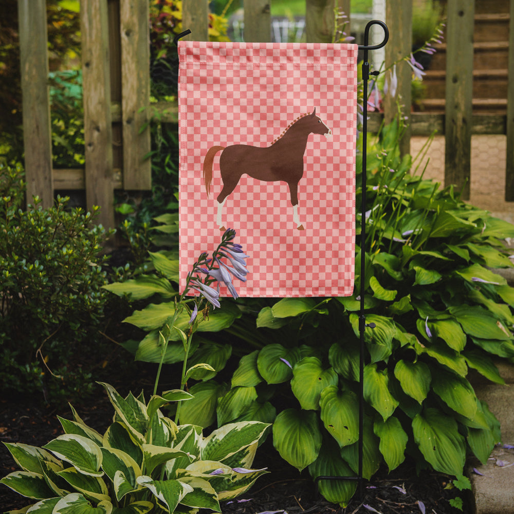 Hannoverian Horse Pink Check Garden Flag Mailbox Decorative Yard Banner Outside Patio Artwork for Flower Beds, Garden Size, Multicolor