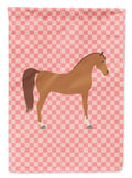 Arabian Horse Pink Check Garden Flag Mailbox Decorative Yard Banner Outside Patio Artwork for Flower Beds, Garden Size, Multicolor