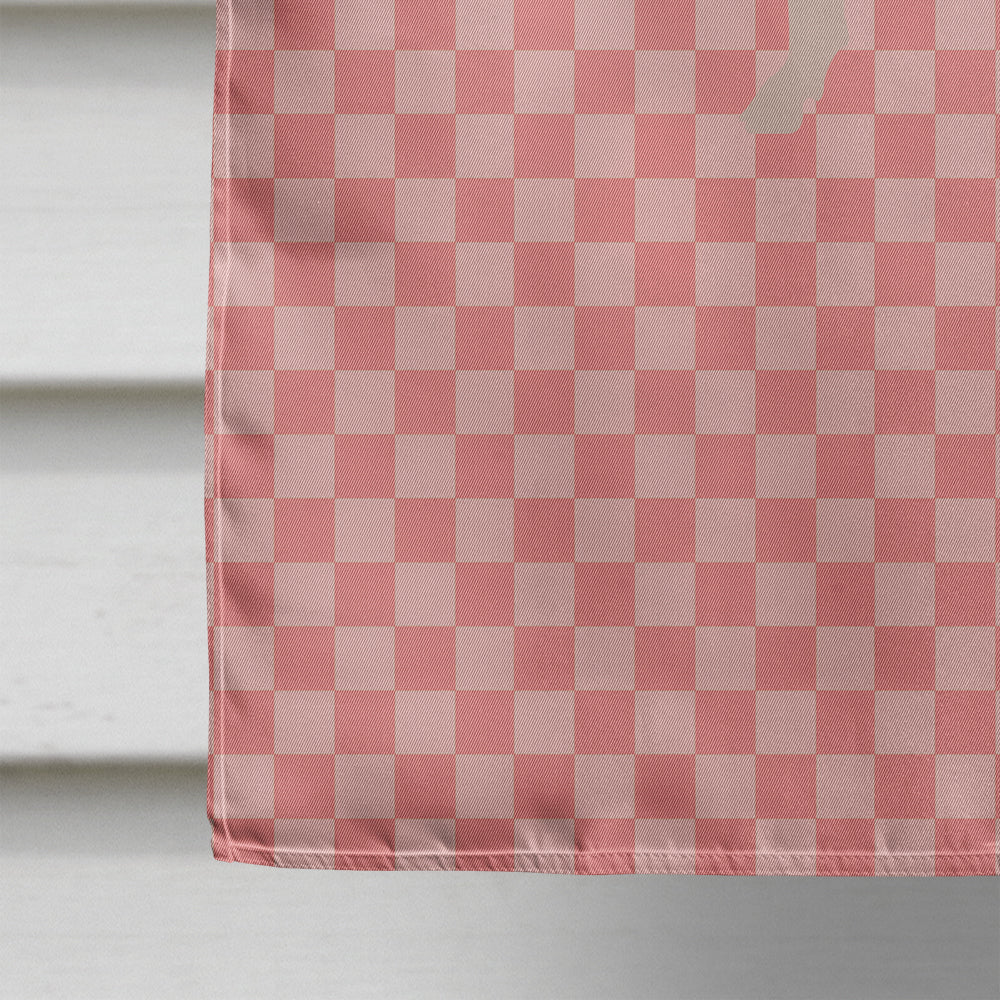 Gloucester Old Spot Pig Pink Check House Flag 28x40 Porch Sleeve Pole Decorative Outside Yard Banner Artwork Wall Hanging, Polyester