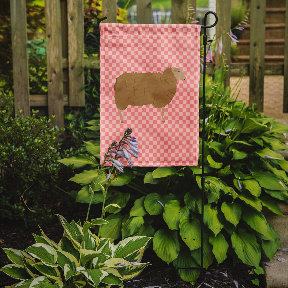 East Friesian Sheep Pink Check Garden Flag Mailbox Decorative Yard Banner Outside Patio Artwork for Flower Beds, Garden Size, Multicolor