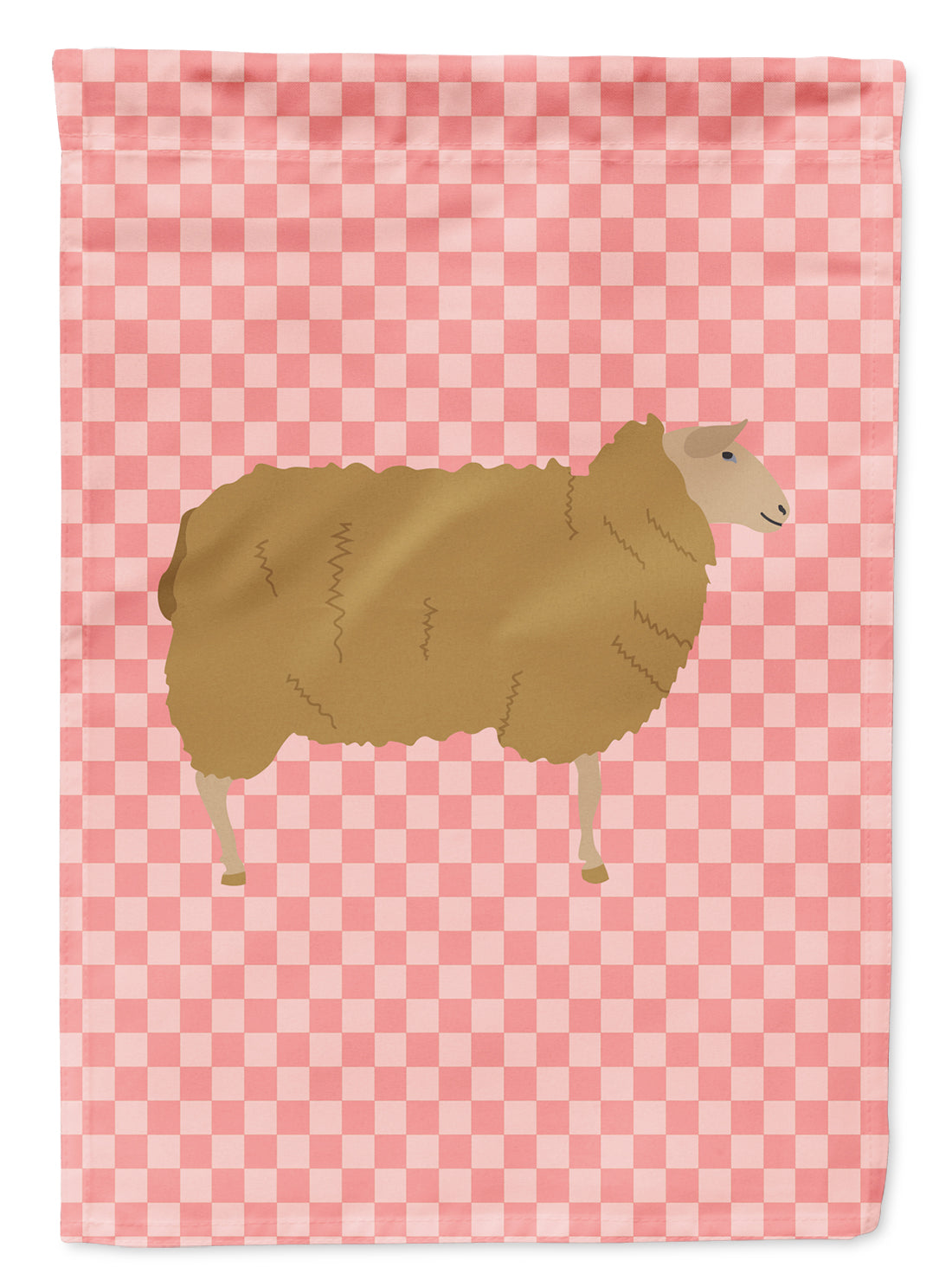 East Friesian Sheep Pink Check Garden Flag Mailbox Decorative Yard Banner Outside Patio Artwork for Flower Beds, Garden Size, Multicolor