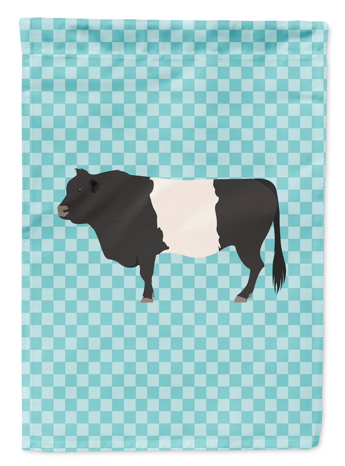 Belted Galloway Cow Blue Check Garden Flag Mailbox Decorative Yard Banner Outside Patio Artwork for Flower Beds, Garden Size, Multicolor