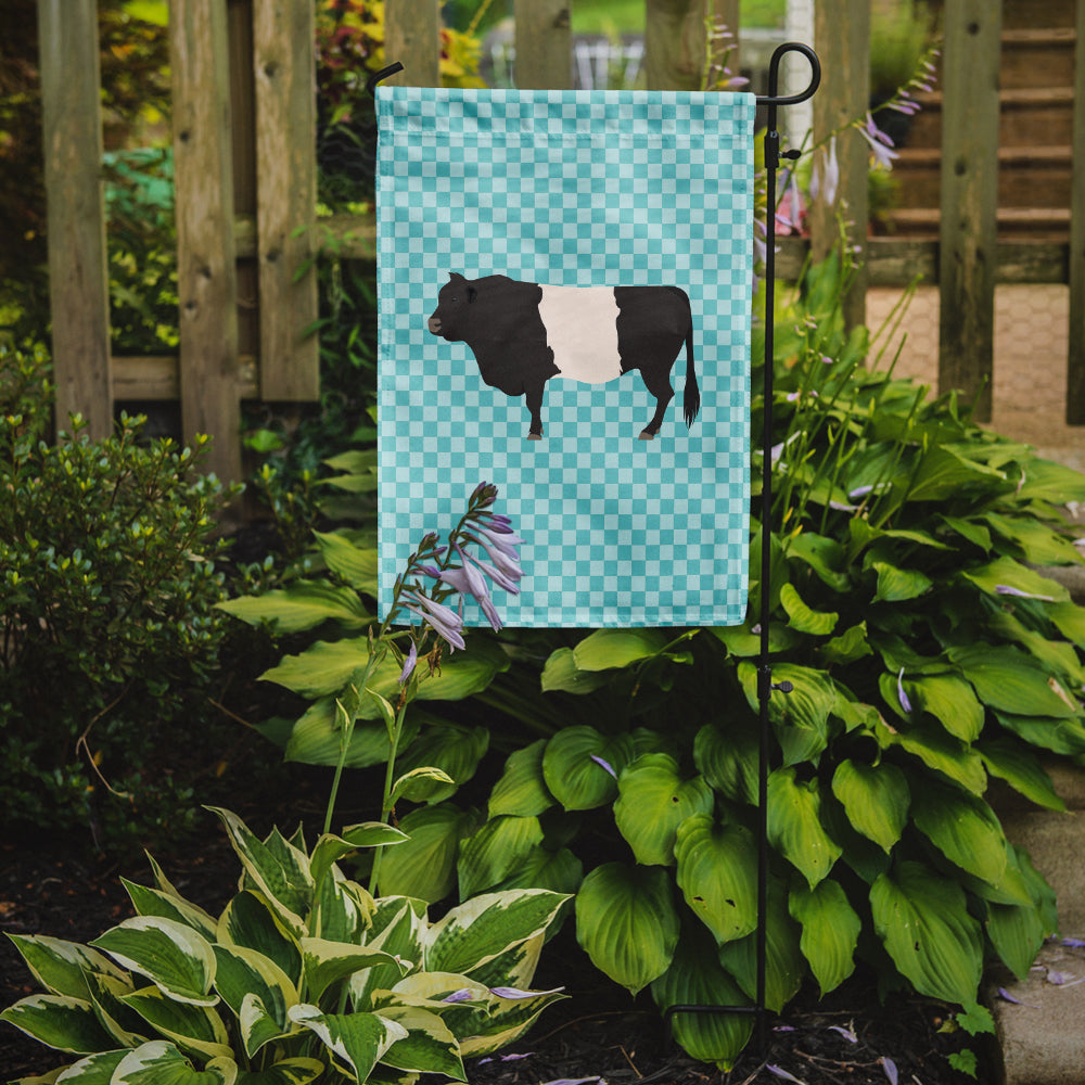 Belted Galloway Cow Blue Check Garden Flag Mailbox Decorative Yard Banner Outside Patio Artwork for Flower Beds, Garden Size, Multicolor