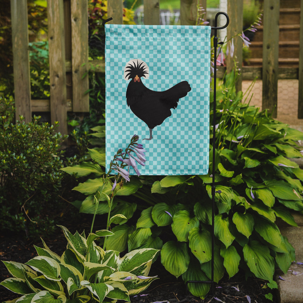 Polish Poland Chicken Blue Check Garden Flag Mailbox Decorative Yard Banner Outside Patio Artwork for Flower Beds, Garden Size, Multicolor