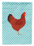 New Hampshire Red Chicken Blue Check Garden Flag Mailbox Decorative Yard Banner Outside Patio Artwork for Flower Beds, Garden Size, Multicolor