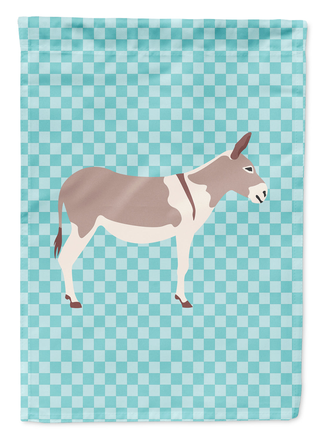 Australian Teamster Donkey Blue Check Garden Flag Mailbox Decorative Yard Banner Outside Patio Artwork for Flower Beds, Garden Size, Multicolor
