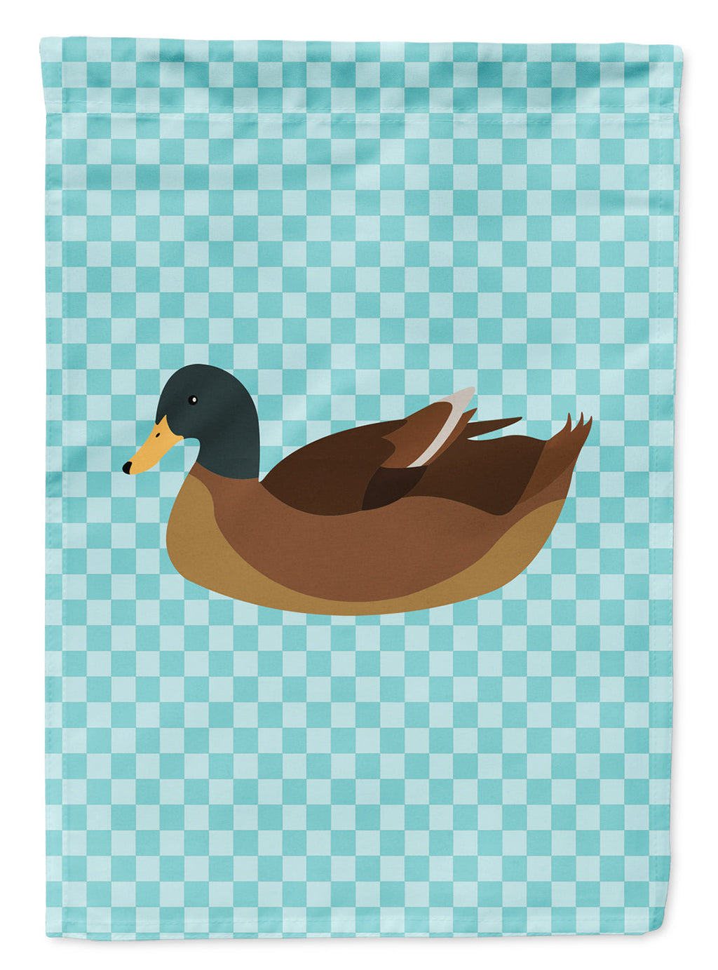 Khaki Campbell Duck Blue Check Garden Flag Mailbox Decorative Yard Banner Outside Patio Artwork for Flower Beds, Garden Size, Multicolor