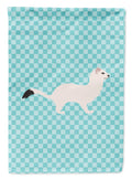 Stoat Short-tailed Weasel Blue Check Garden Flag Mailbox Decorative Yard Banner Outside Patio Artwork for Flower Beds, Garden Size, Multicolor