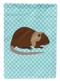 Coypu Nutria River Rat Blue Check Garden Flag Mailbox Decorative Yard Banner Outside Patio Artwork for Flower Beds, Garden Size, Multicolor