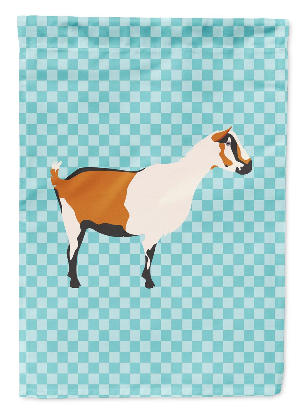 Alpine Goat Blue Check Garden Flag Mailbox Decorative Yard Banner Outside Patio Artwork for Flower Beds, Garden Size, Multicolor