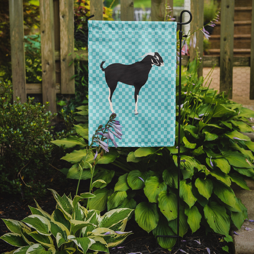 Black Bengal Goat Blue Check Garden Flag Mailbox Decorative Yard Banner Outside Patio Artwork for Flower Beds, Garden Size, Multicolor