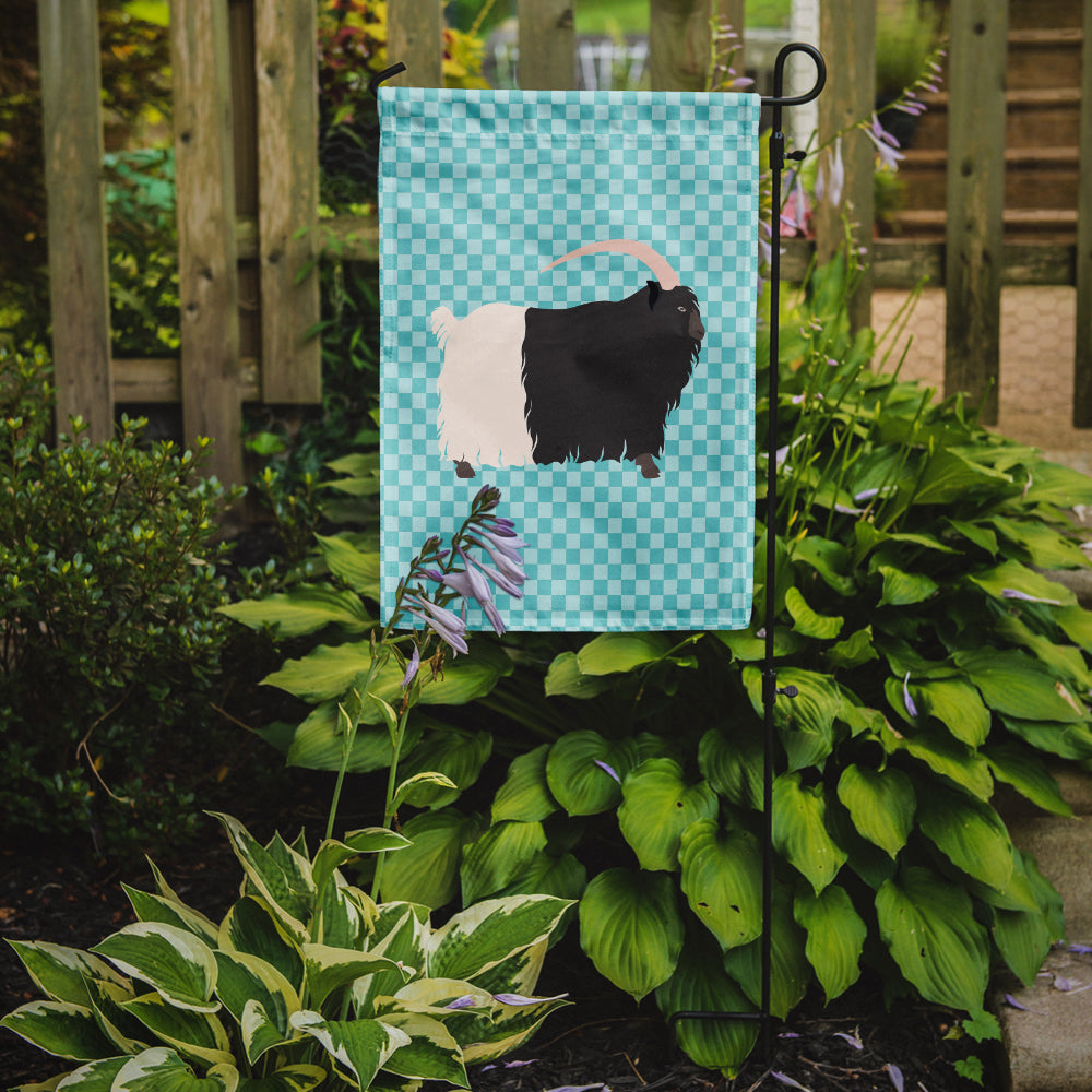 Welsh Black-Necked Goat Blue Check Garden Flag Mailbox Decorative Yard Banner Outside Patio Artwork for Flower Beds, Garden Size, Multicolor