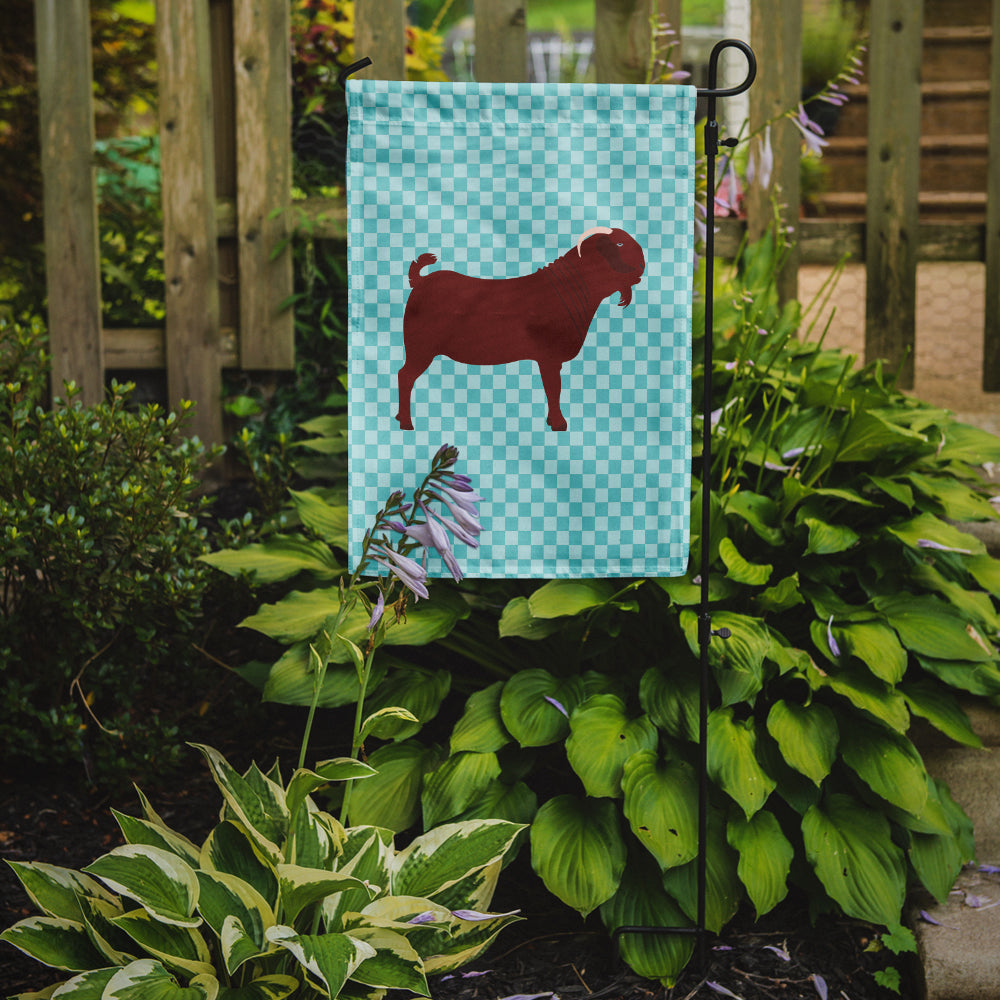 Kalahari Red Goat Blue Check Garden Flag Mailbox Decorative Yard Banner Outside Patio Artwork for Flower Beds, Garden Size, Multicolor