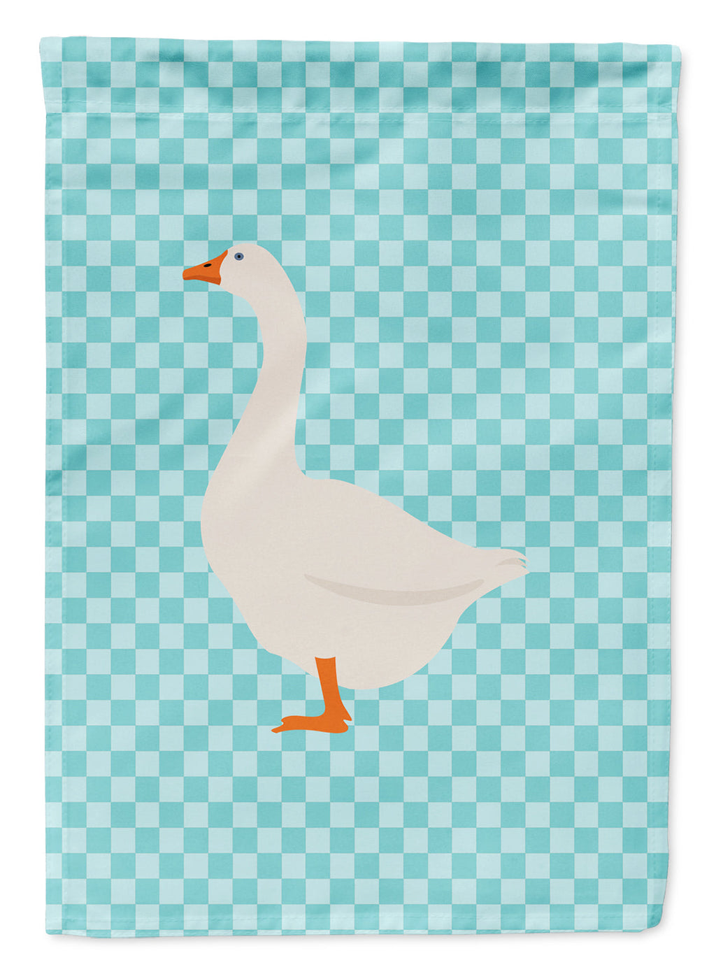 Embden Goose Blue Check Garden Flag Mailbox Decorative Yard Banner Outside Patio Artwork for Flower Beds, Garden Size, Multicolor