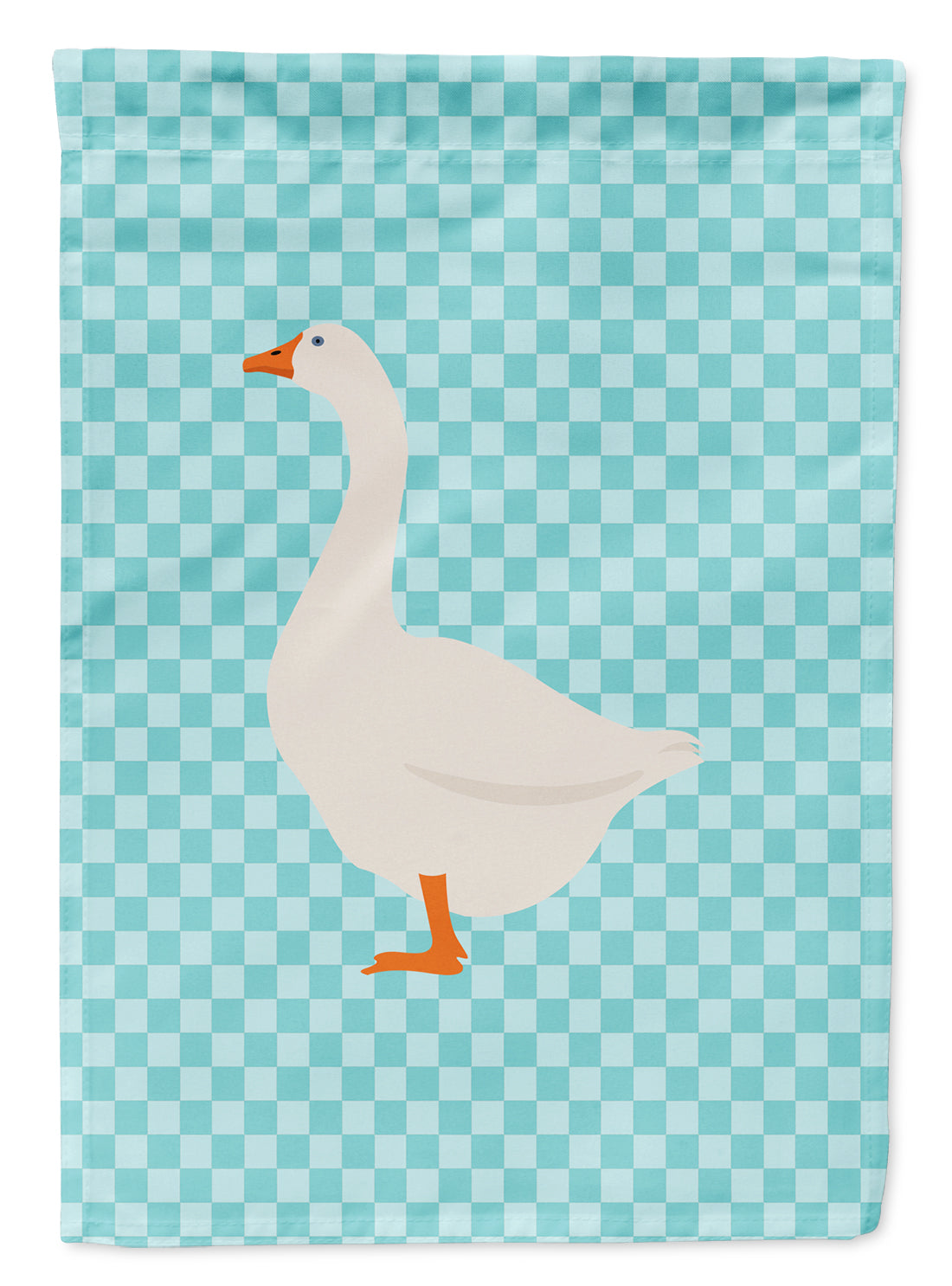 Embden Goose Blue Check Garden Flag Mailbox Decorative Yard Banner Outside Patio Artwork for Flower Beds, Garden Size, Multicolor