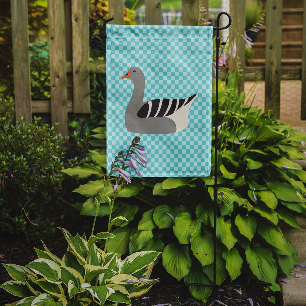 Pilgrim Goose Blue Check Garden Flag Mailbox Decorative Yard Banner Outside Patio Artwork for Flower Beds, Garden Size, Multicolor