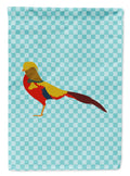 Golden or Chinese Pheasant Blue Check Garden Flag Mailbox Decorative Yard Banner Outside Patio Artwork for Flower Beds, Garden Size, Multicolor