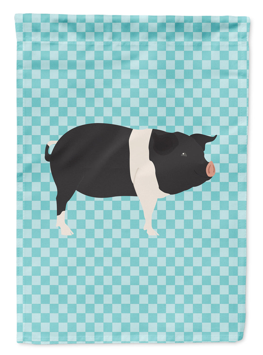 Hampshire Pig Blue Check Garden Flag Mailbox Decorative Yard Banner Outside Patio Artwork for Flower Beds, Garden Size, Multicolor