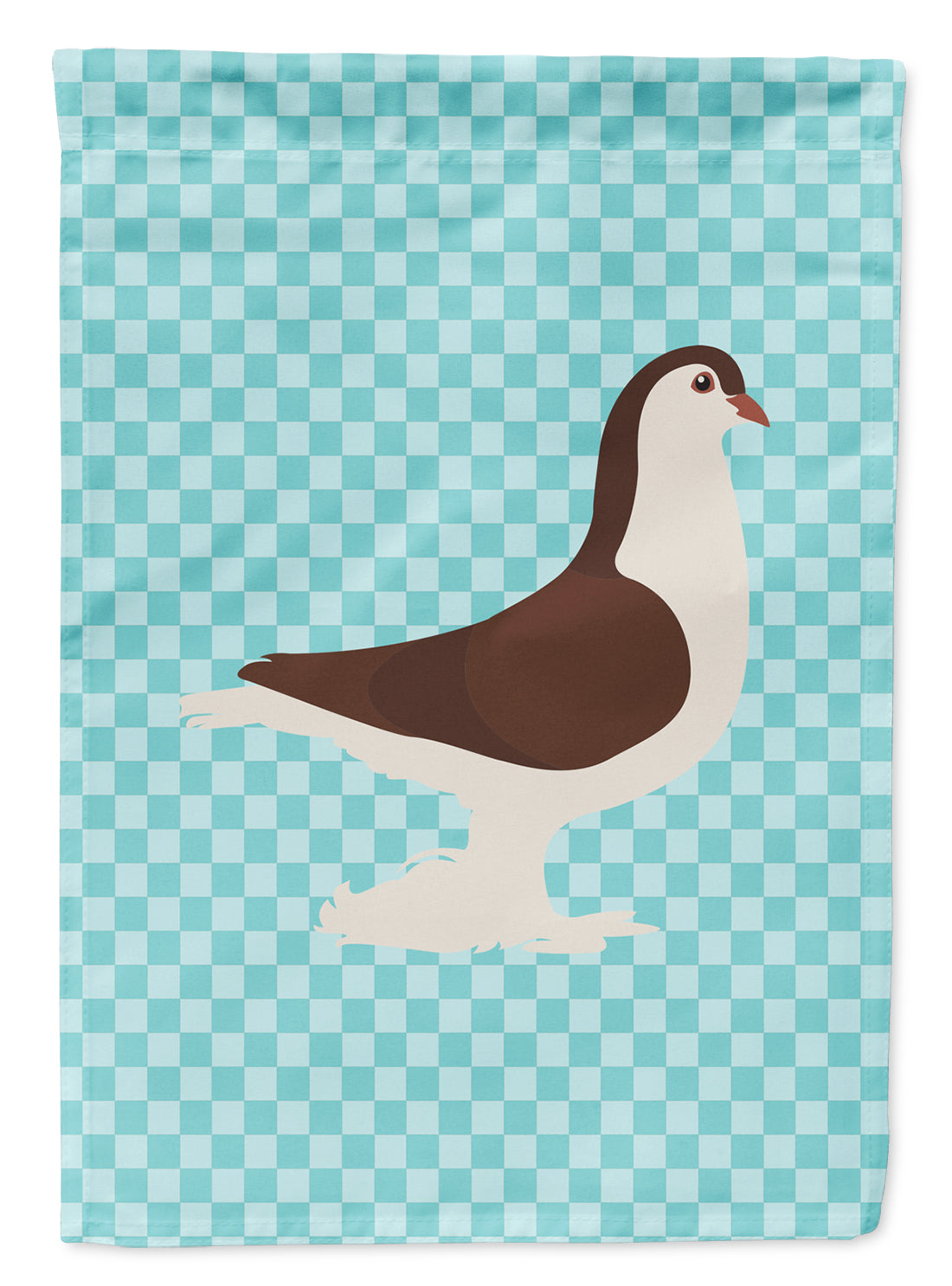 Large Pigeon Blue Check Garden Flag Mailbox Decorative Yard Banner Outside Patio Artwork for Flower Beds, Garden Size, Multicolor