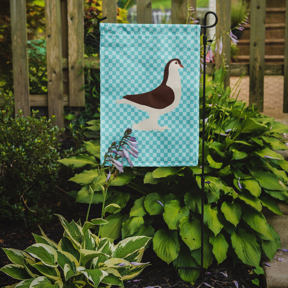 Large Pigeon Blue Check Garden Flag Mailbox Decorative Yard Banner Outside Patio Artwork for Flower Beds, Garden Size, Multicolor