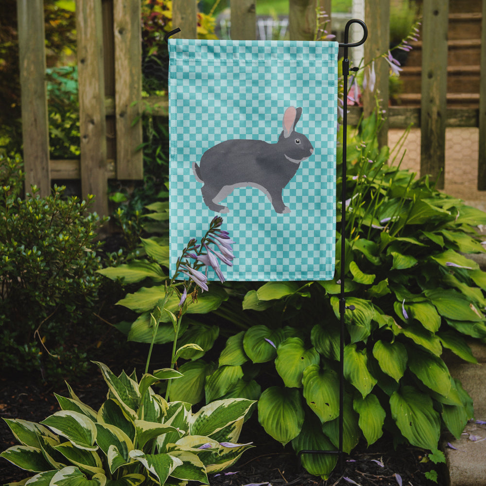 Giant Chinchilla Rabbit Blue Check Garden Flag Mailbox Decorative Yard Banner Outside Patio Artwork for Flower Beds, Garden Size, Multicolor