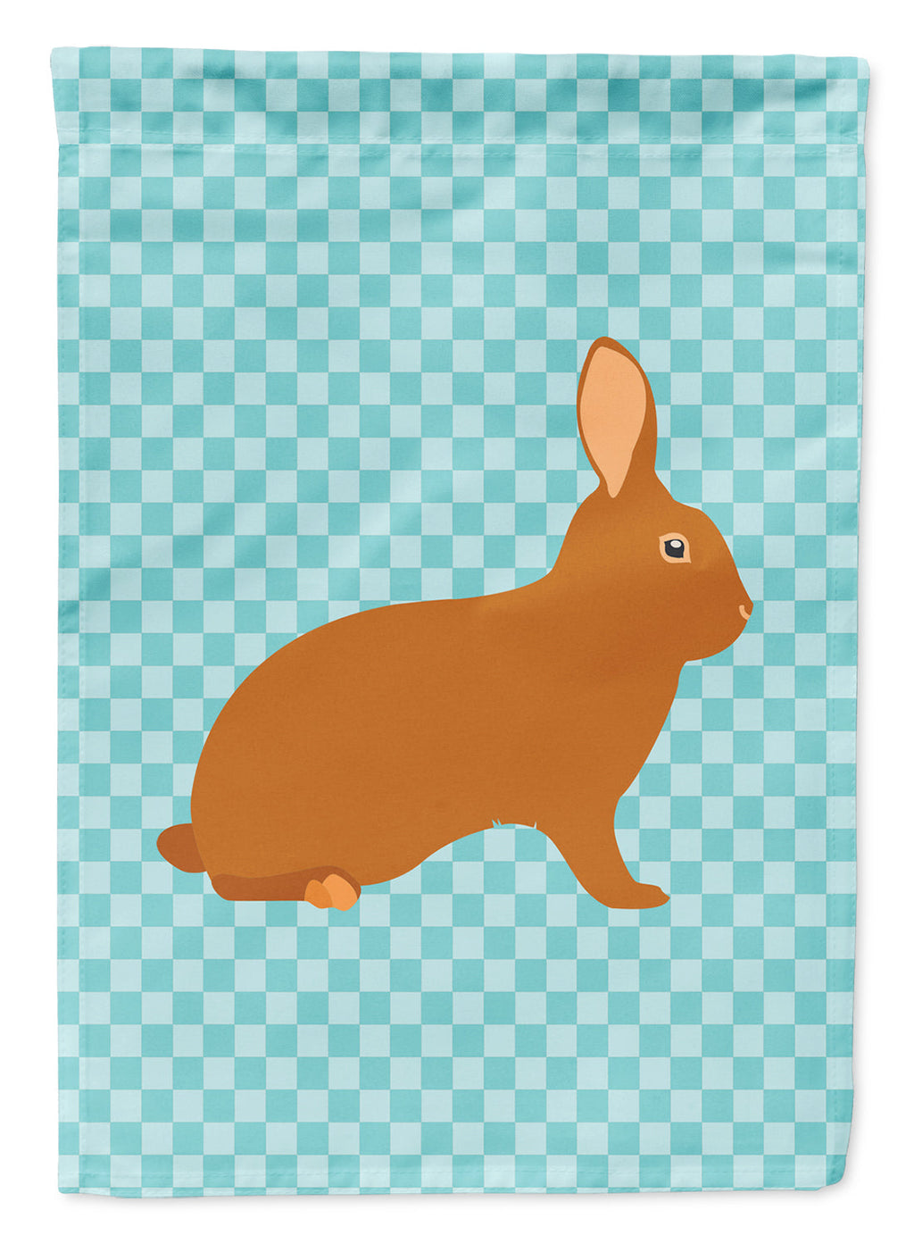 Rex Rabbit Blue Check Garden Flag Mailbox Decorative Yard Banner Outside Patio Artwork for Flower Beds, Garden Size, Multicolor