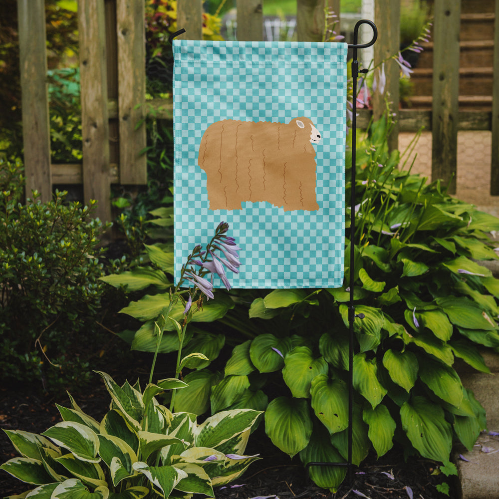 Lincoln Longwool Sheep Blue Check Garden Flag Mailbox Decorative Yard Banner Outside Patio Artwork for Flower Beds, Garden Size, Multicolor