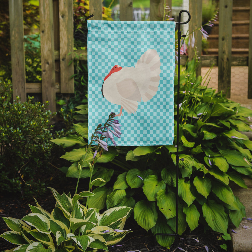 White Holland Turkey Blue Check Garden Flag Mailbox Decorative Yard Banner Outside Patio Artwork for Flower Beds, Garden Size, Multicolor