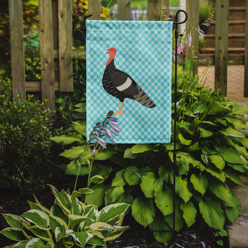 Marragansett Turkey Blue Check Garden Flag Mailbox Decorative Yard Banner Outside Patio Artwork for Flower Beds, Garden Size, Multicolor