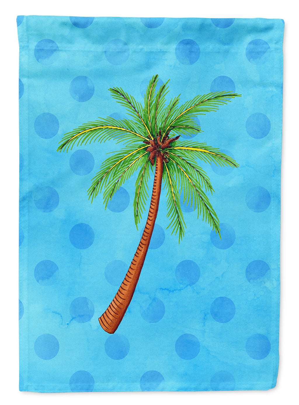 Palm Tree Blue Polkadot Garden Flag Mailbox Decorative Yard Banner Outside Patio Artwork for Flower Beds, Garden Size, Multicolor