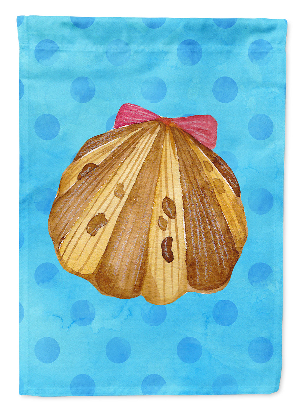 Sea Shell Blue Polkadot Garden Flag Mailbox Decorative Yard Banner Outside Patio Artwork for Flower Beds, Garden Size, Multicolor