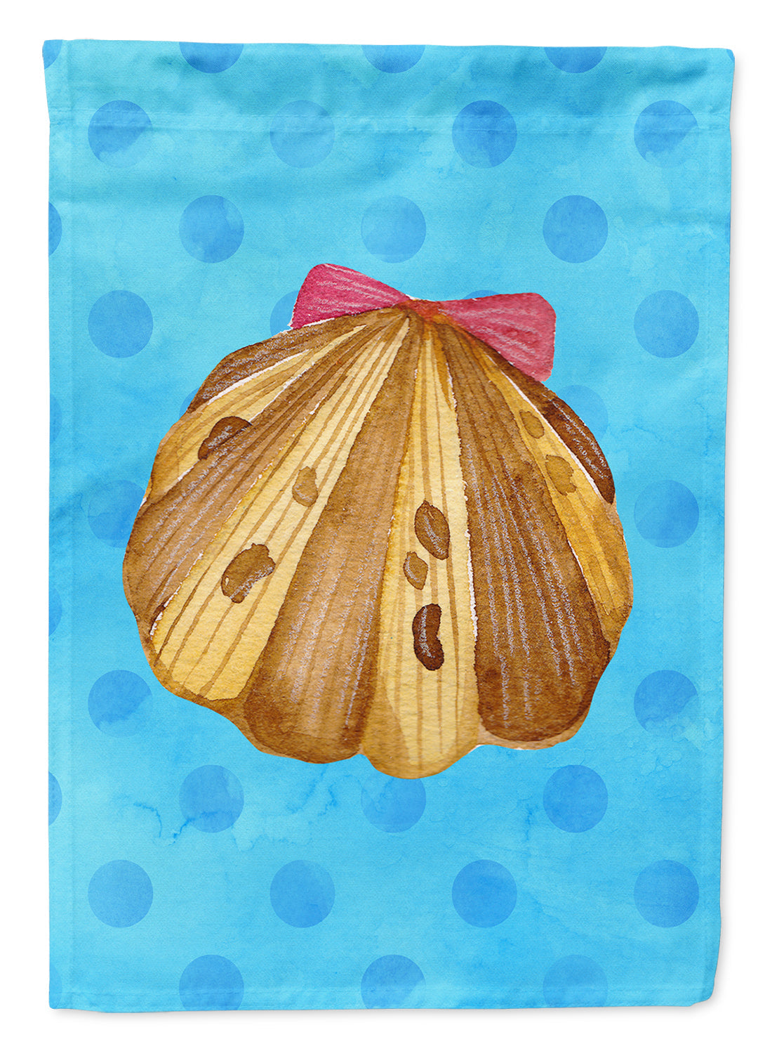 Sea Shell Blue Polkadot Garden Flag Mailbox Decorative Yard Banner Outside Patio Artwork for Flower Beds, Garden Size, Multicolor