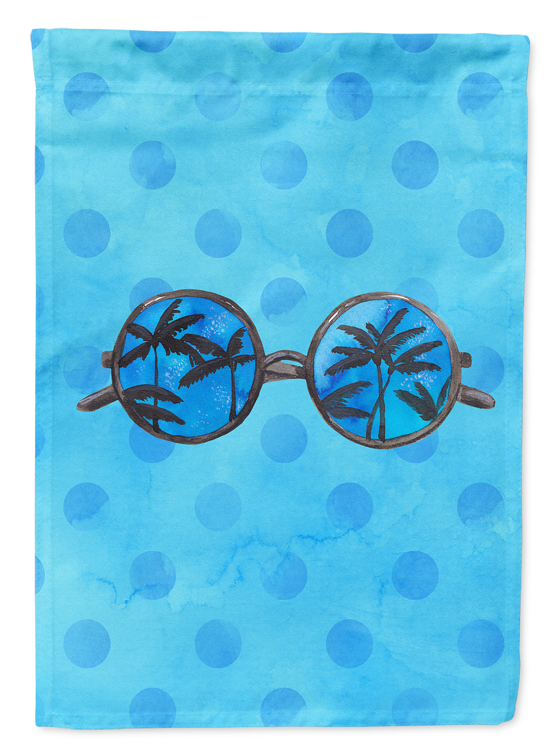 Sunglasses Blue Polkadot Garden Flag Mailbox Decorative Yard Banner Outside Patio Artwork for Flower Beds, Garden Size, Multicolor