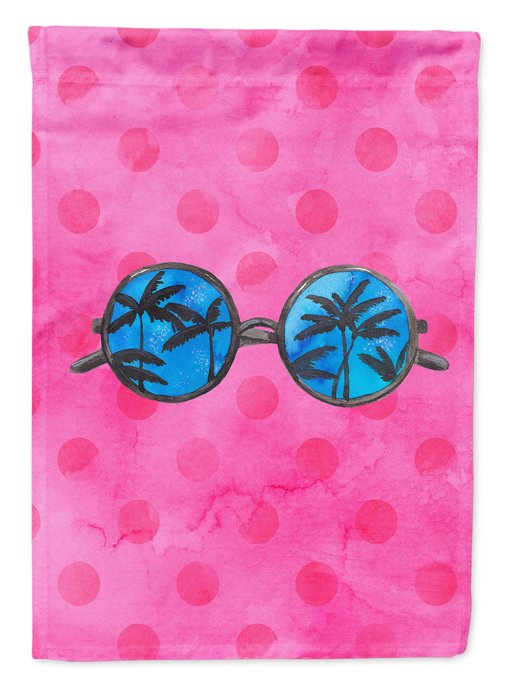 Sunglasses Pink Polkadot Garden Flag Mailbox Decorative Yard Banner Outside Patio Artwork for Flower Beds, Garden Size, Multicolor