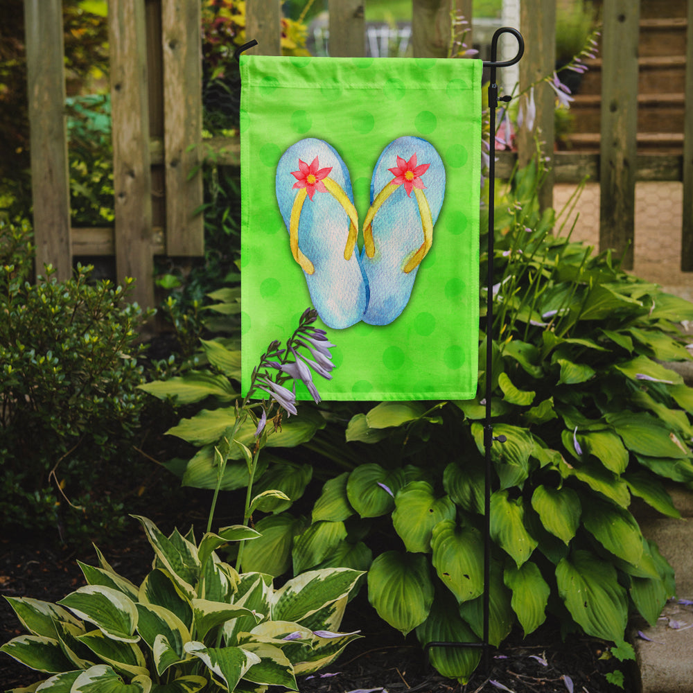 Flip Flops Green Polkadot Garden Flag Mailbox Decorative Yard Banner Outside Patio Artwork for Flower Beds, Garden Size, Multicolor