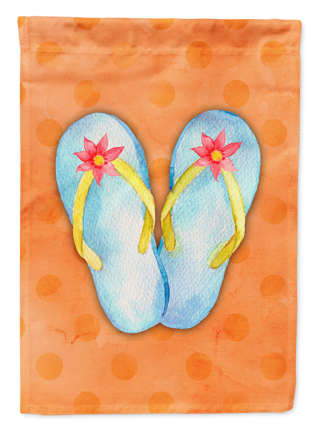 Flip Flops Orange Polkadot Garden Flag Mailbox Decorative Yard Banner Outside Patio Artwork for Flower Beds, Garden Size, Multicolor